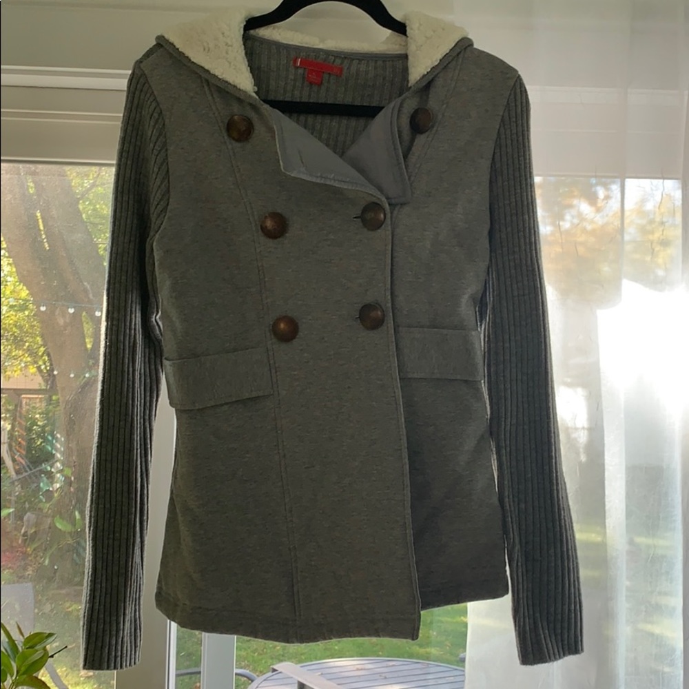 Grey pea coat